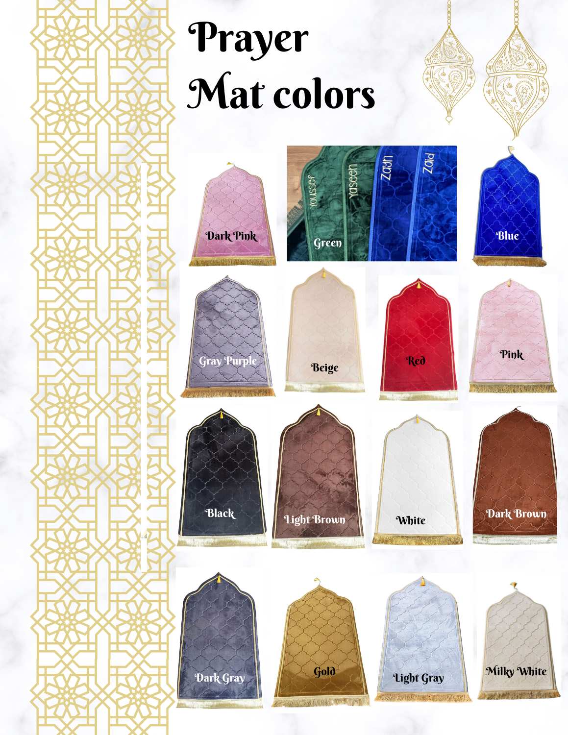 Kids Prayer Mat with Custom Embroidery