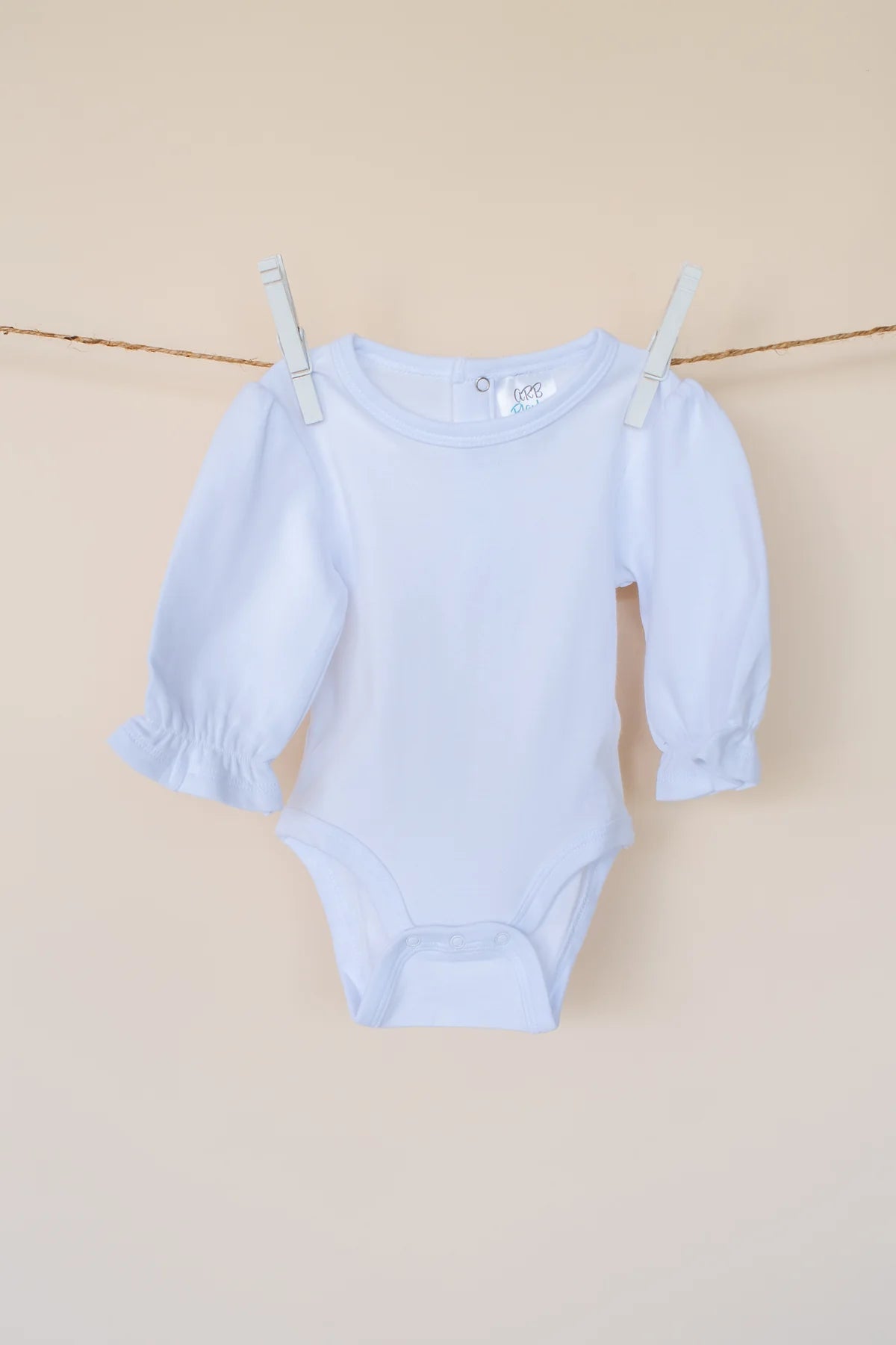 Girl Long Sleeve Ruffle Bodysuit Personalized