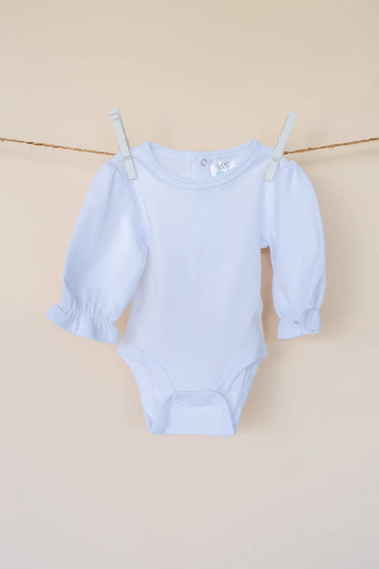 Girl Long Sleeve Ruffle Bodysuit Personalized