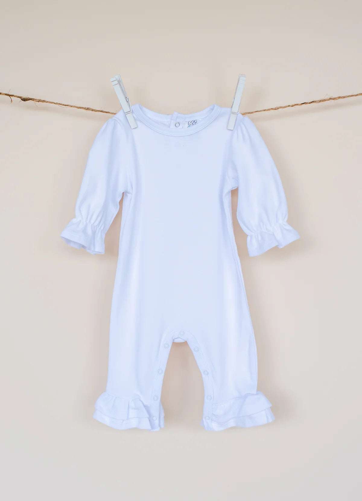 Girl Long Sleeve Ruffle Romper Personalized