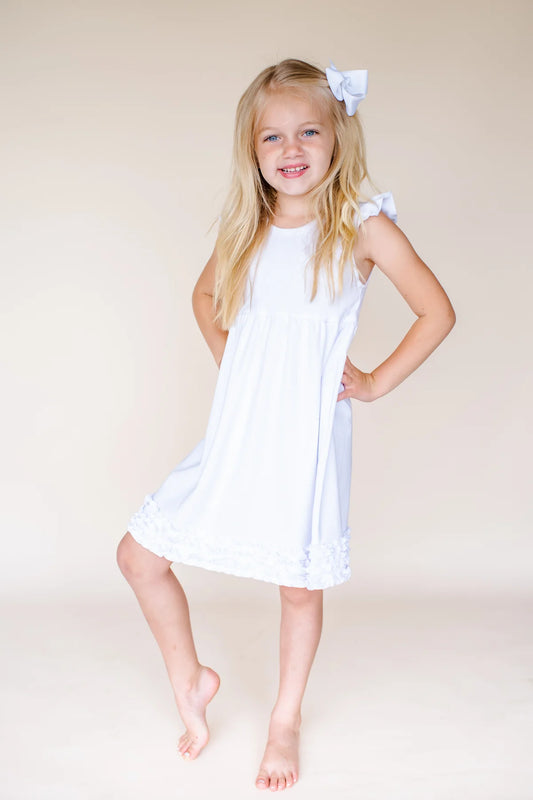 Girl Angel Sleeve Empire Waist Dress Personalized