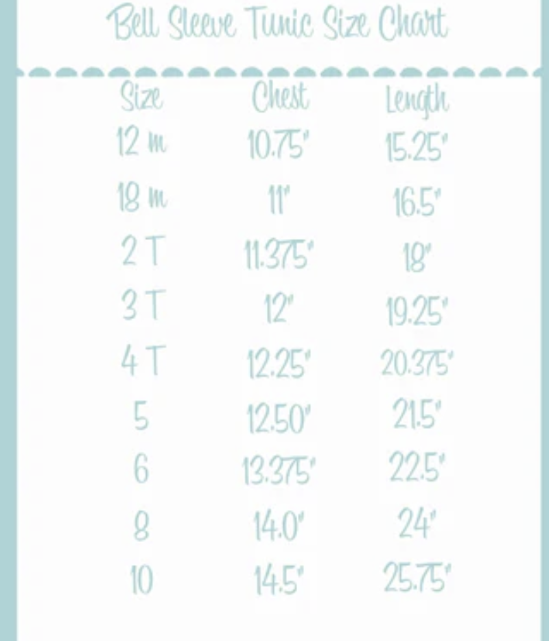 Girl Bell Sleeve Tunic Personalized