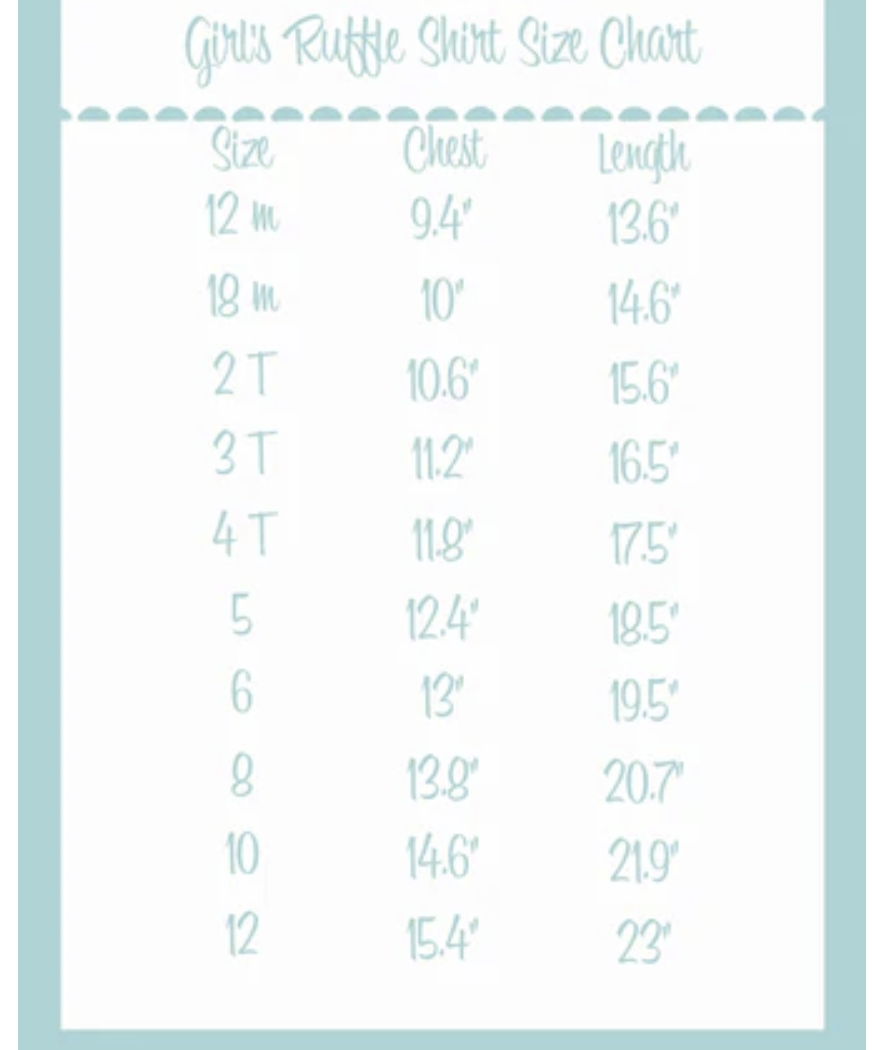 Girl Short Sleeve Ruffle Shirt Personalized