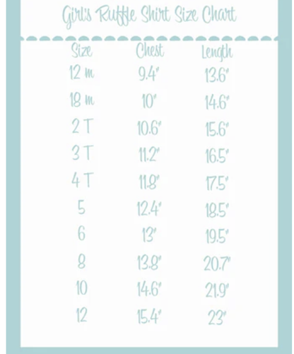 Girl Short Sleeve Ruffle Shirt Personalized
