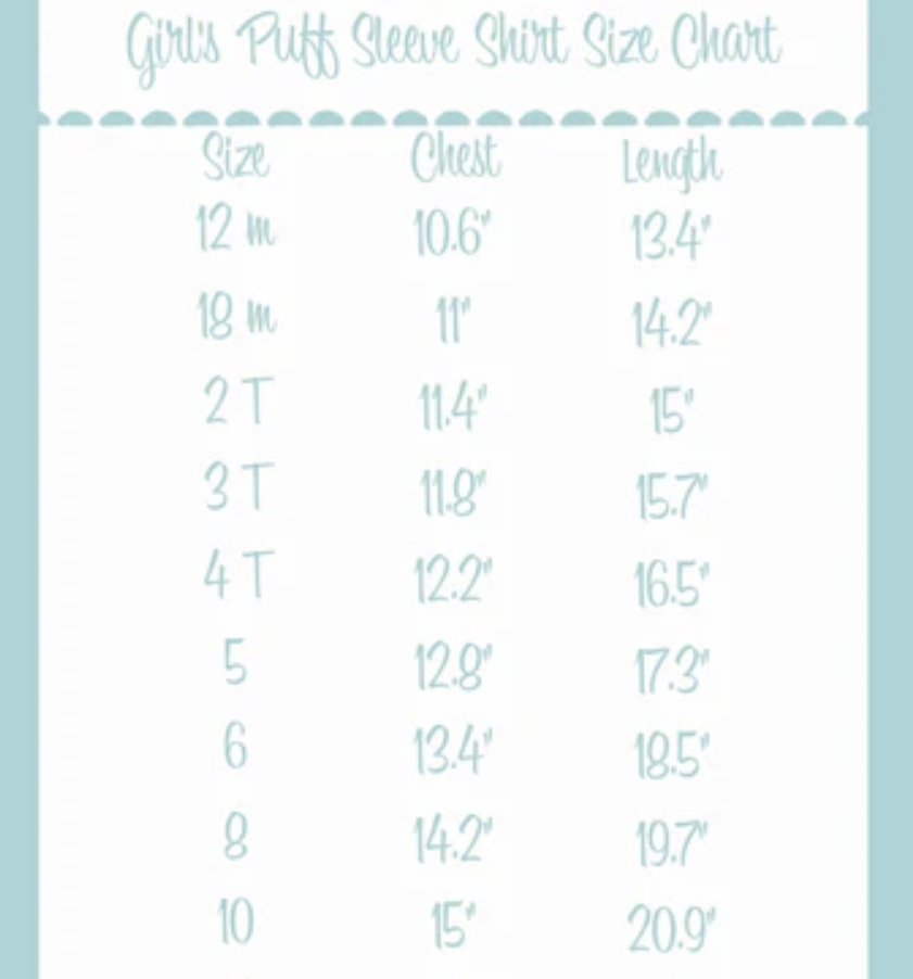 Girl Short Puff Sleeve Shirt Personalized