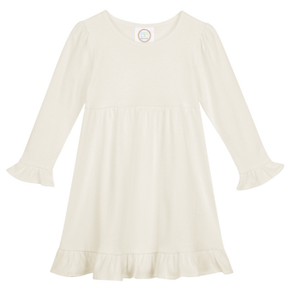 Girl Long Sleeve Ruffle Empire Waist Dress Personalized