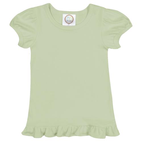 Girl Short Puff Sleeve Ruffle Shirt Personalized