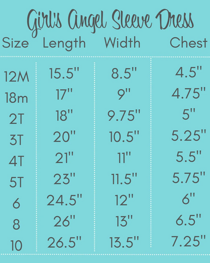 Girl Angel Sleeve Empire Waist Dress Personalized