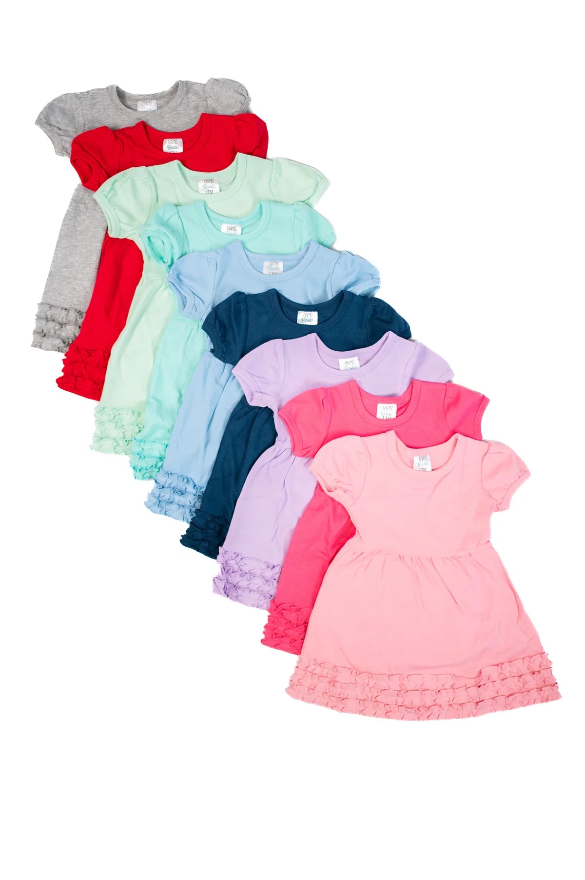 Girl Short Sleeve Ruffle Empire Dress Personalized