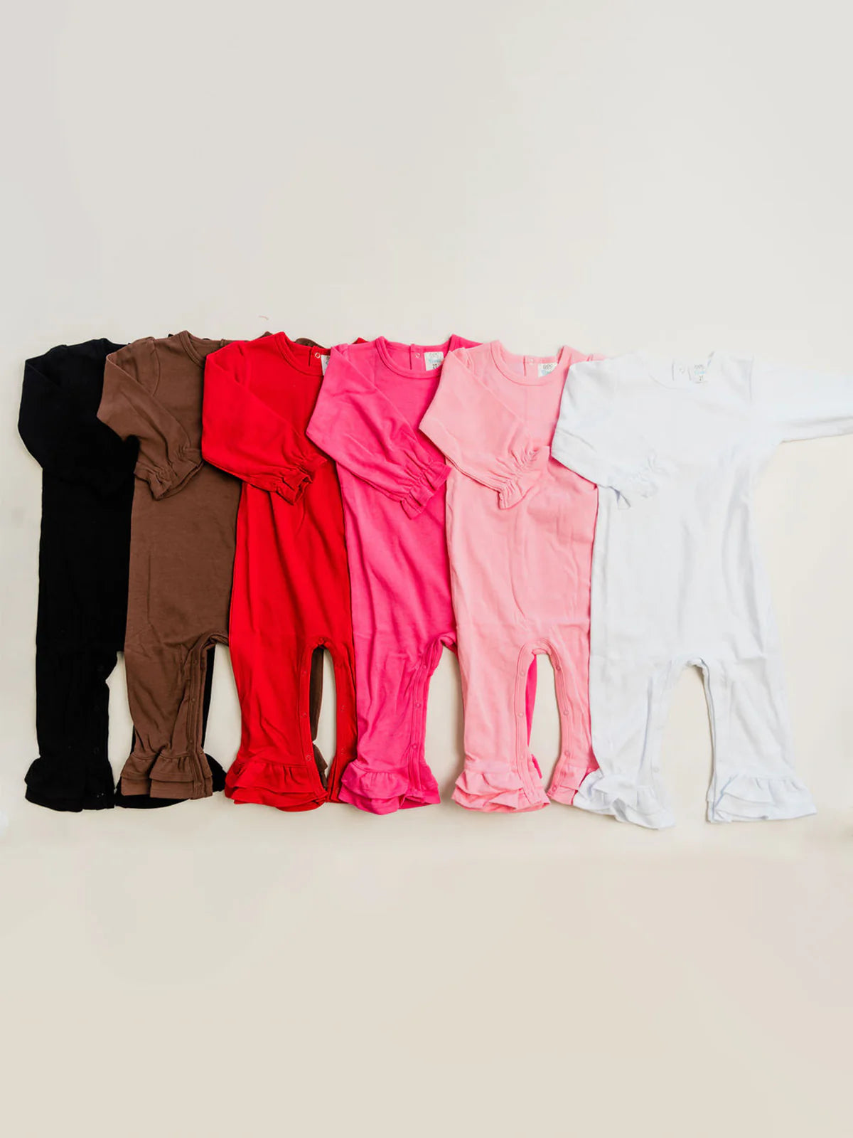 Girl Long Sleeve Ruffle Romper Personalized