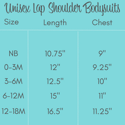 Unisex Long Sleeve Lap Shoulder Bodysuit Personalized