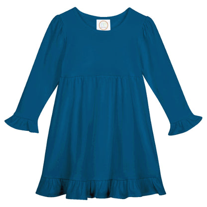 Girl Long Sleeve Ruffle Empire Waist Dress Personalized